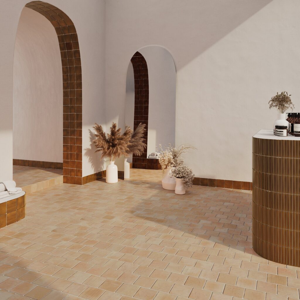 Roots Honey Gloss on arched wall trims