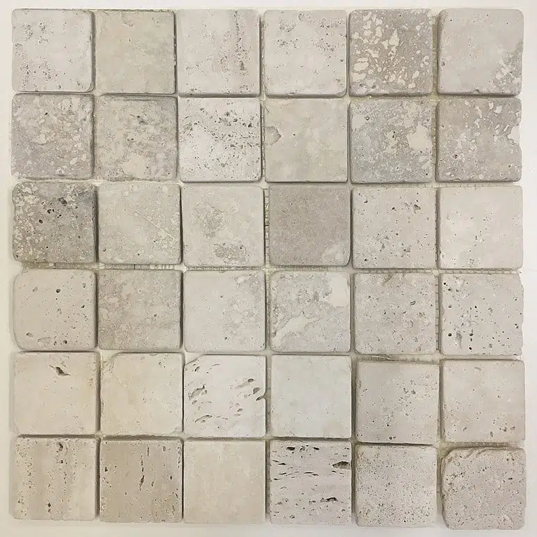 2x2 Travertine Chiaro in situ