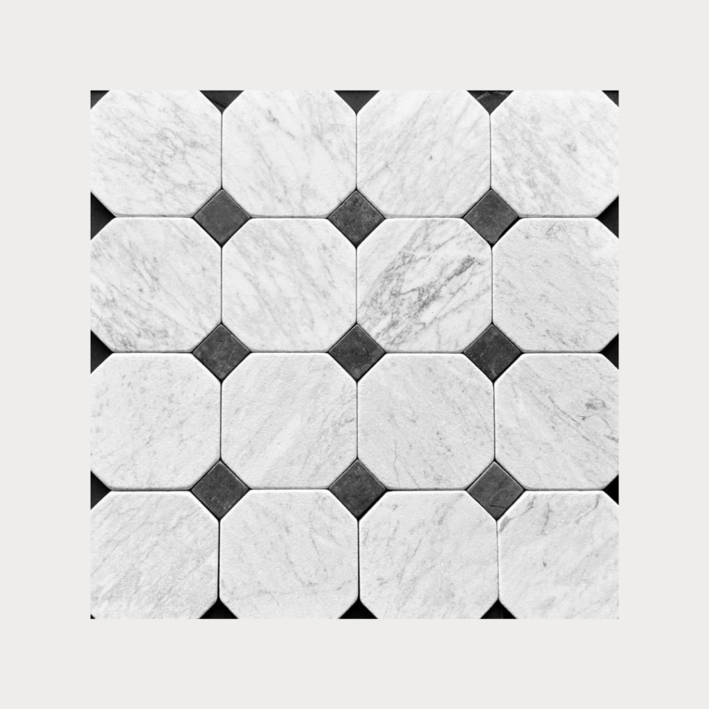 6" Octagon Carrara Tumbled