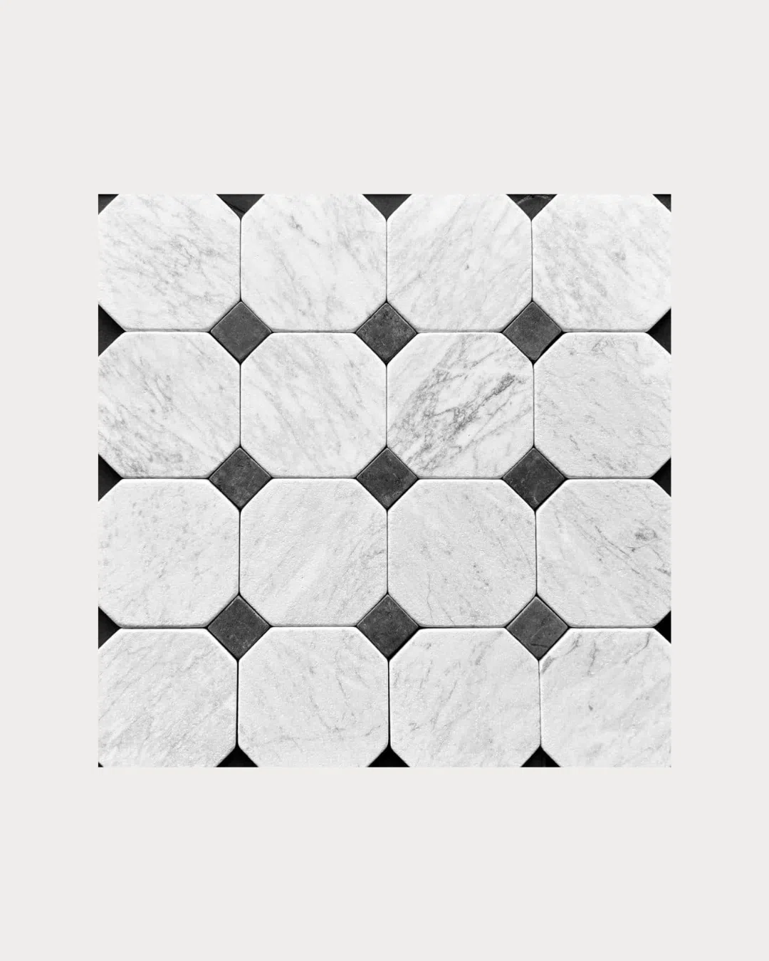 6" Octagon Carrara Tumbled — Product
