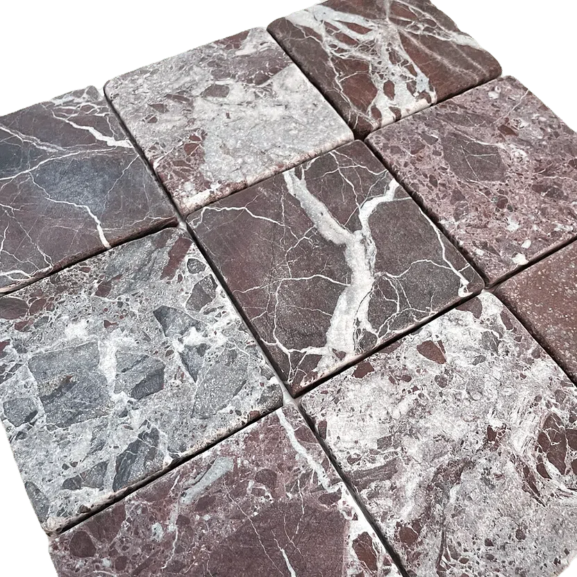 Rosso Levanto Tumbled in situ