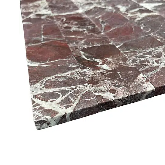 Rosso Levanto Tumbled 2x18 in situ
