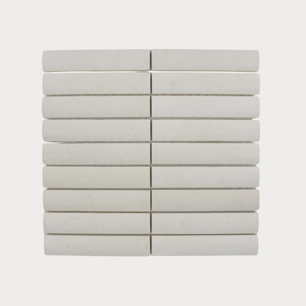Beige Limestone Mosaic Fluted