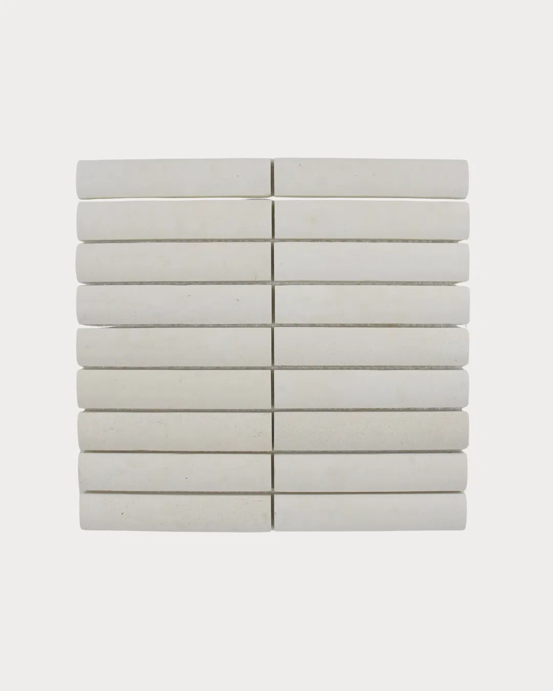 Beige Limestone Mosaic Fluted — Beige Limestone
