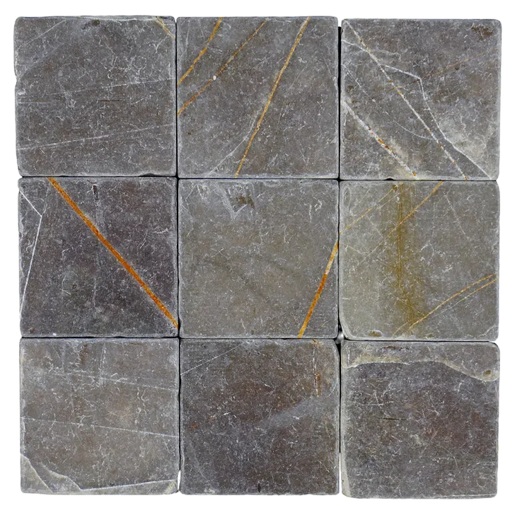 Gris Corton Tumbled 4x4 in situ