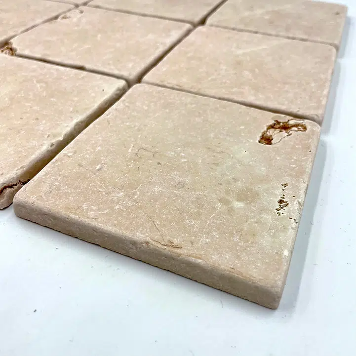 Rosa Perlino Tumbled 4x4 in situ