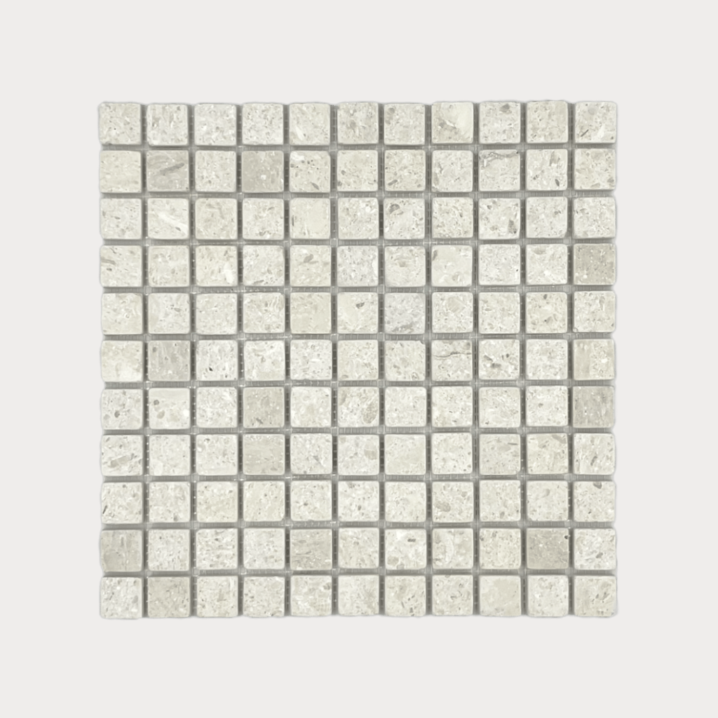 White Limestone Tumbled 1x1