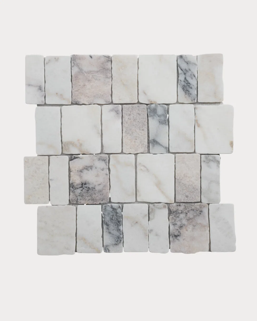 Piano Silver Travertine Tumbled — Venus Violet