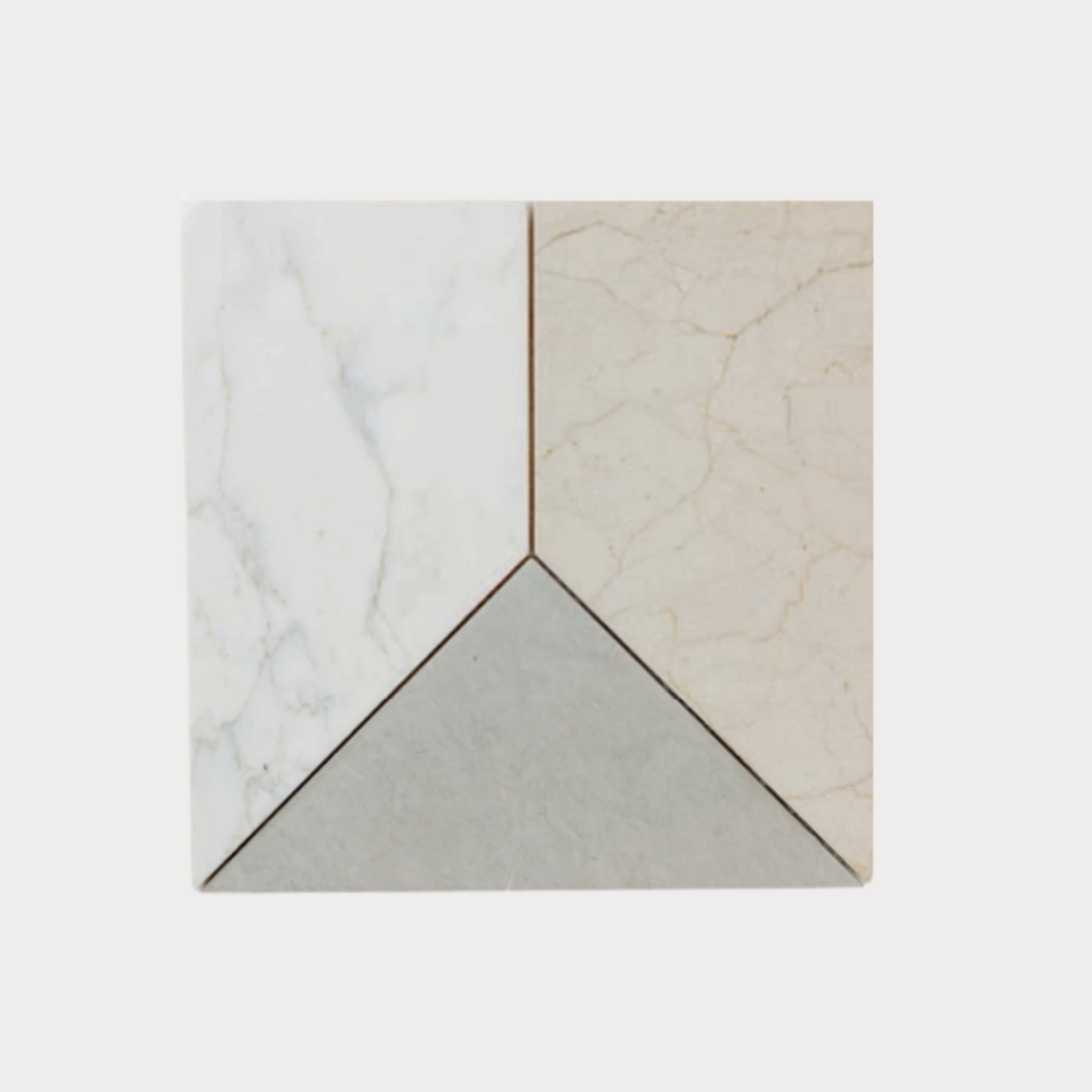 Intarsio Pattern calacatta honed 12x12