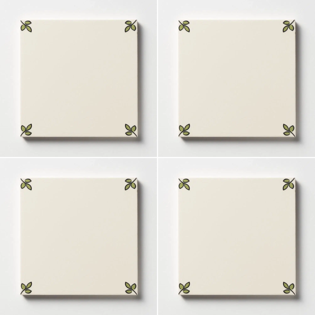 Garden Blanc Glazed Ceramic Tile — Garden Blanc layout