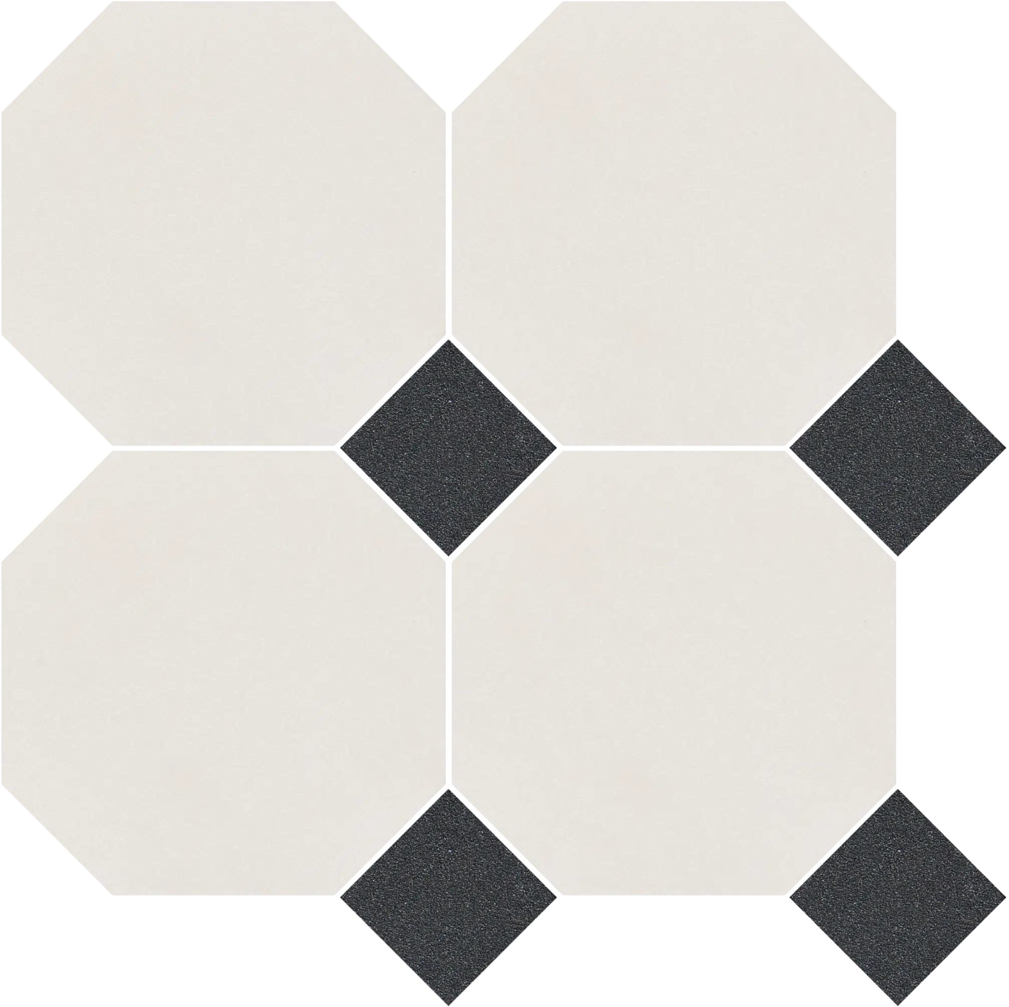 Porcelain Octagon Matte Mosaic — Charcoal
