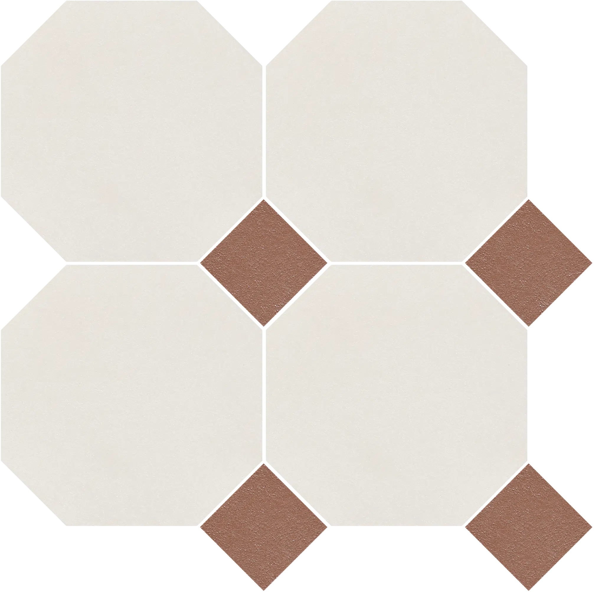 Porcelain Octagon Matte Mosaic — Terracotta