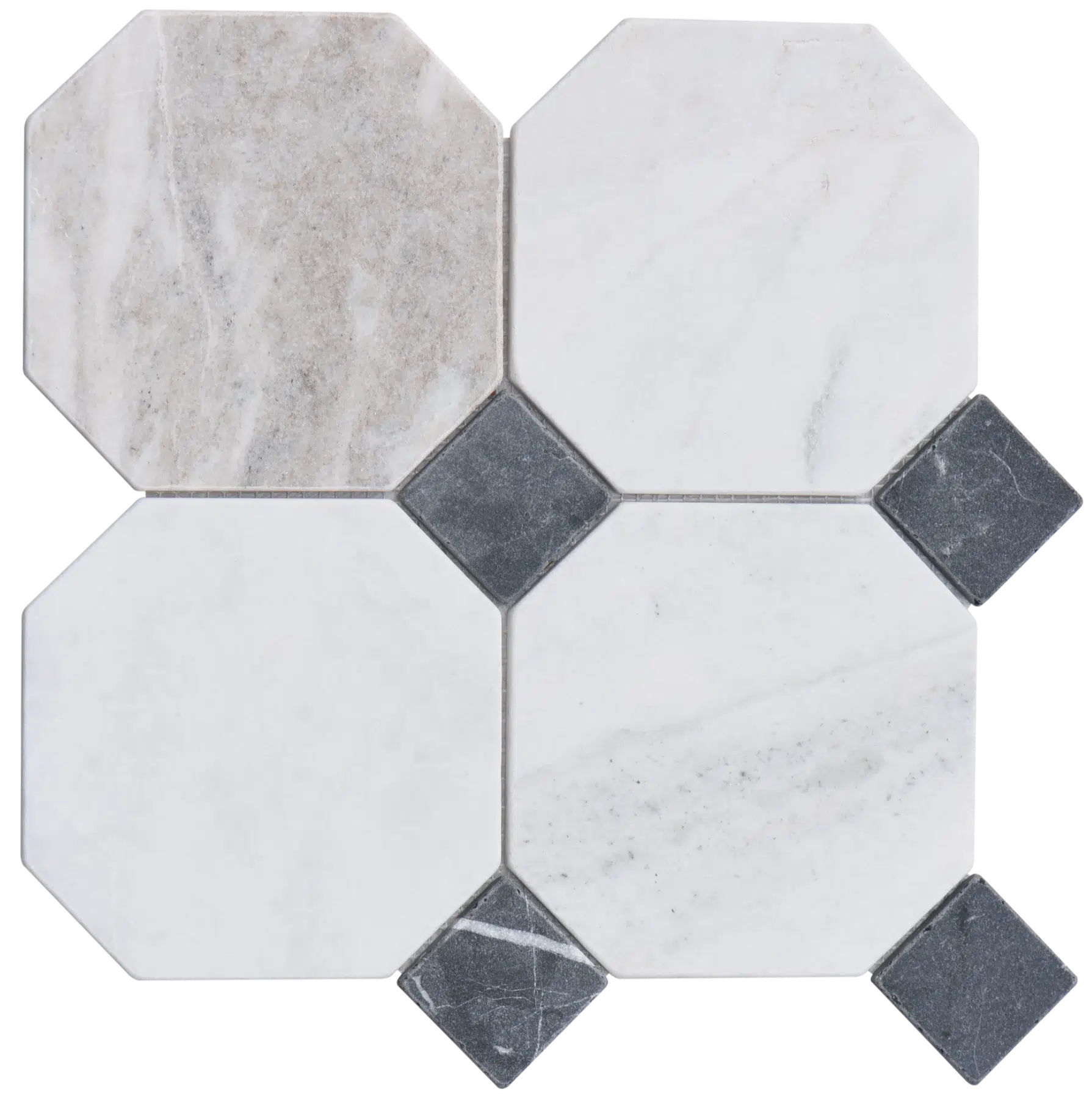Valentino Bianco with Nero Dot, Tumbled — Nero