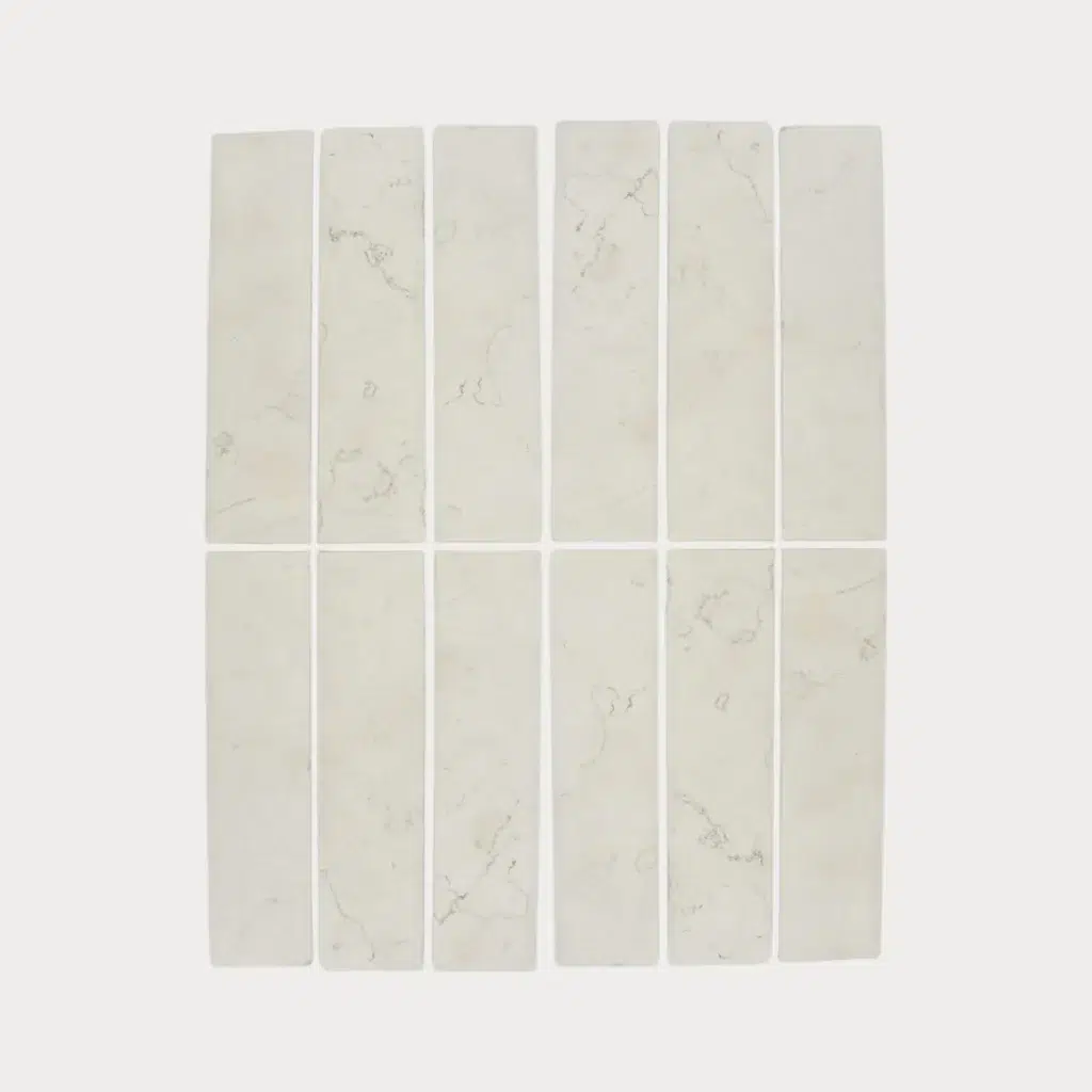 Bianco Perlino Antique Bread Mosaic - Bianco Perlino / tile face / face du carreau