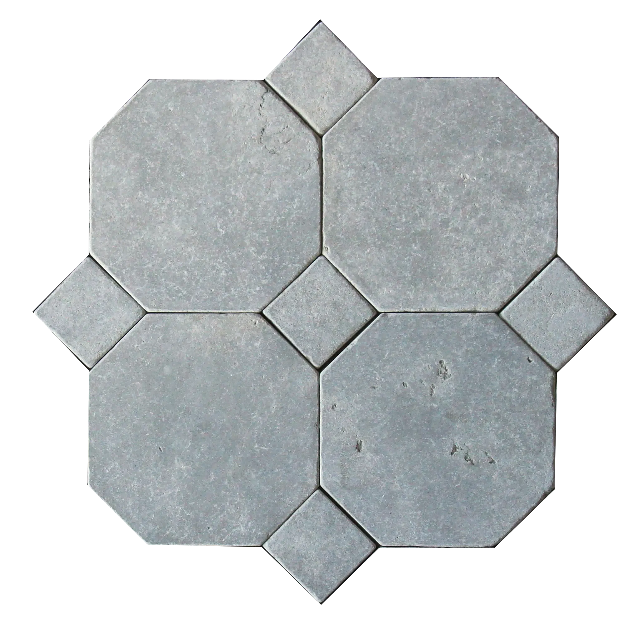 Mosaïque octogone et point en calcaire vieilli, 8 × 8 po — Atlas