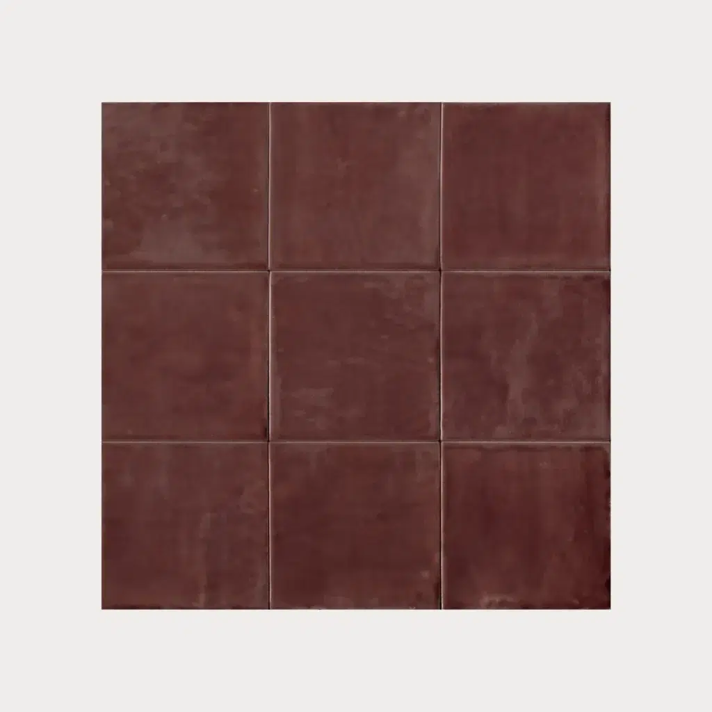 Sensi Colore Glossy Porcelain Tile - Vino / tile face / face du carreau