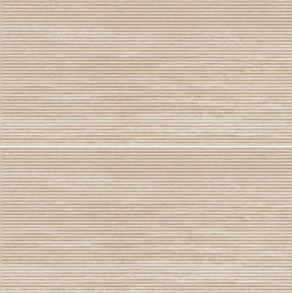 Travertino Canneto 3D Porcelain Wall Tile — Beige layout
