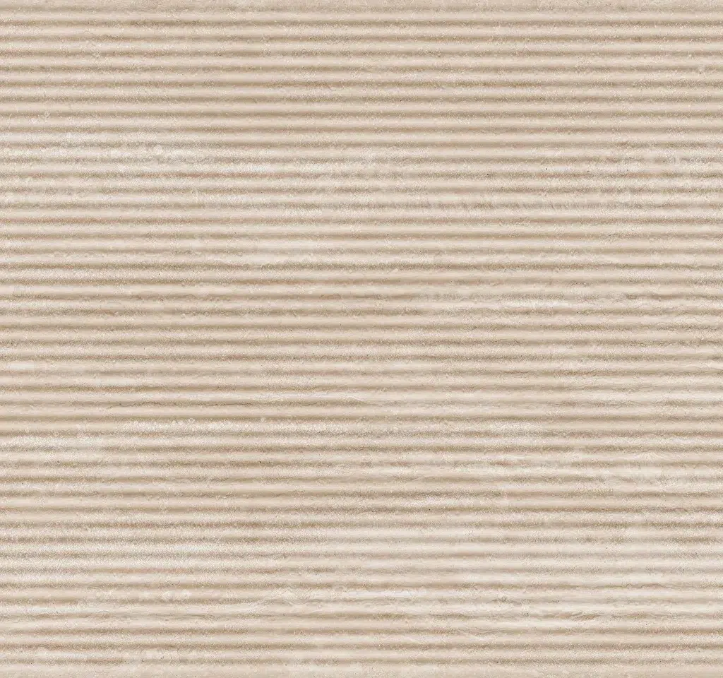 Travertino Canneto 3D Porcelain Wall Tile - Beige / tile face / face du carreau