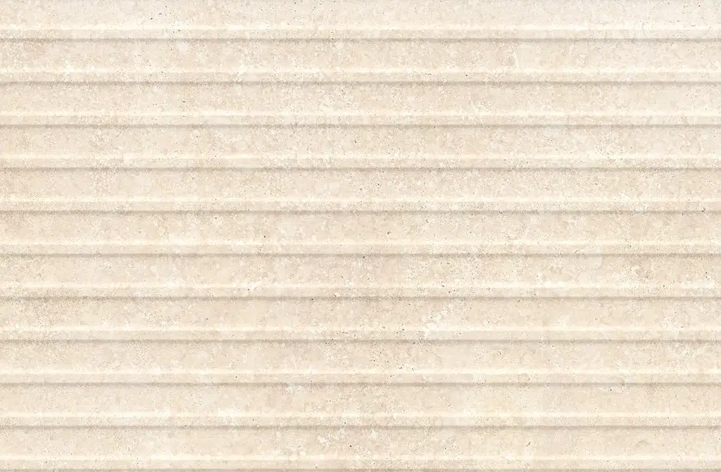Travertino Dorica 3D Wall Tile - Beige / tile face / face du carreau